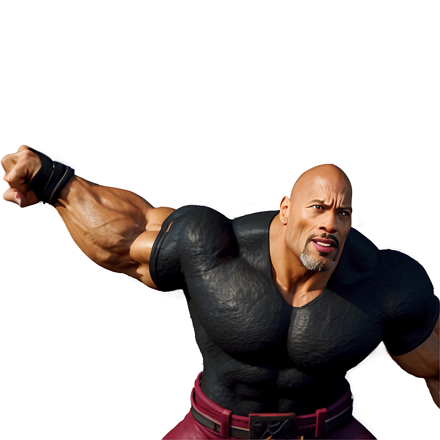 The Rock Animated Character Png 15