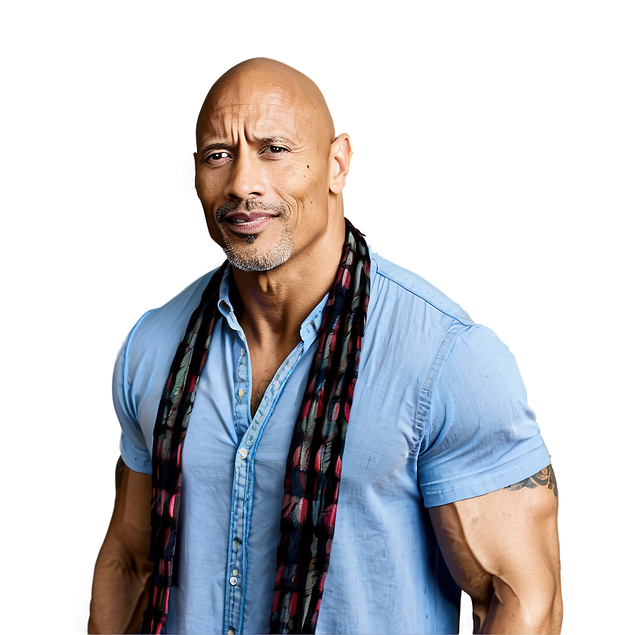 The Rock In Casual Wear Png Wrc73