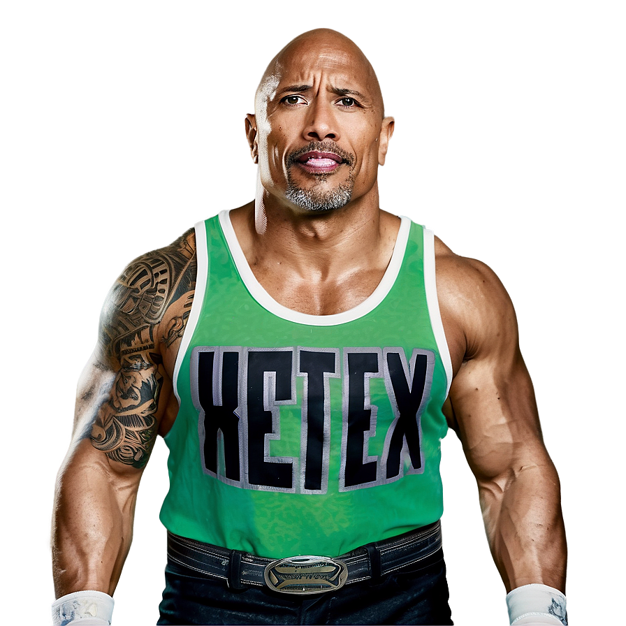 The Rock In Wrestling Ring Png Vec