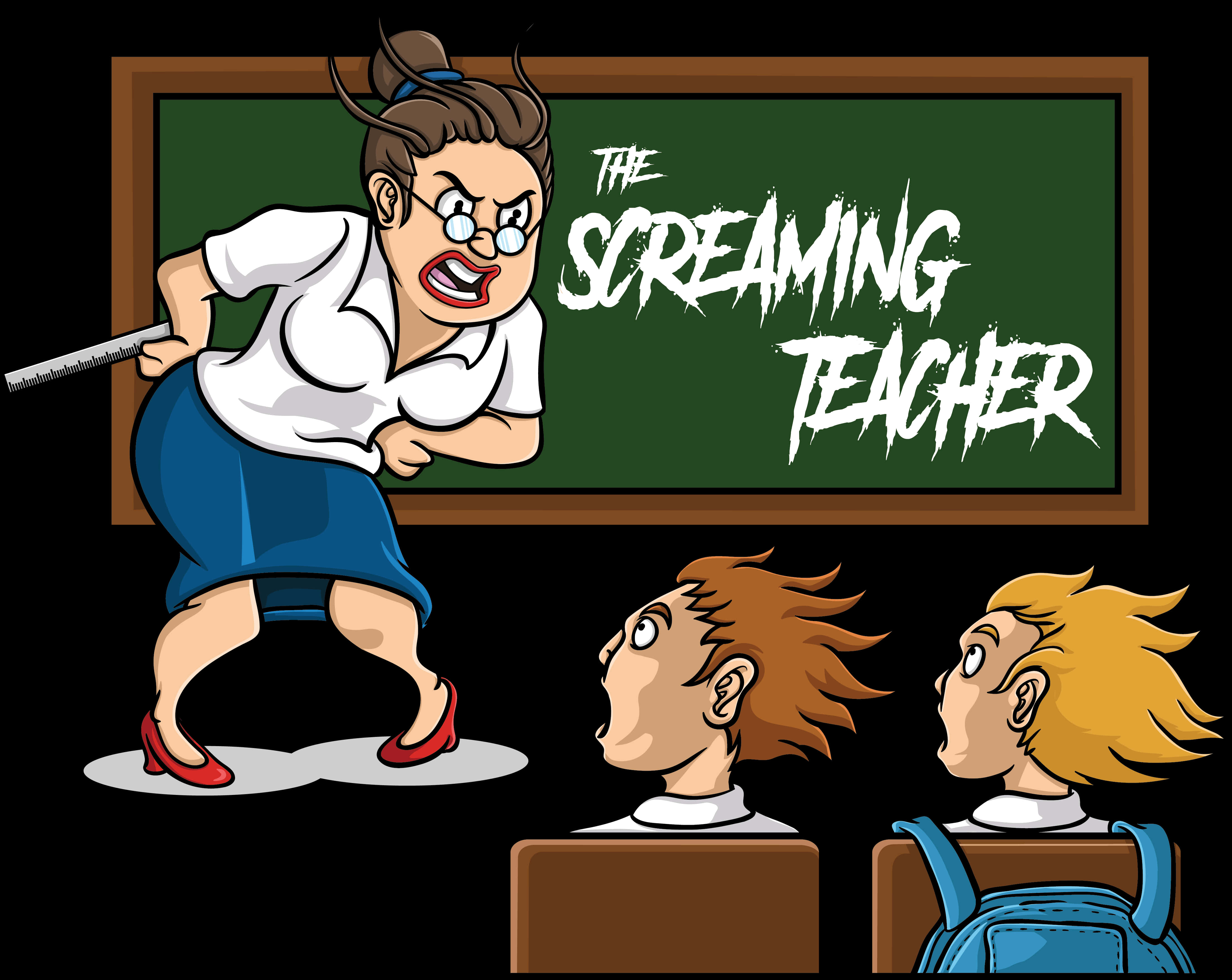 The Screaming Teacher Cartoon