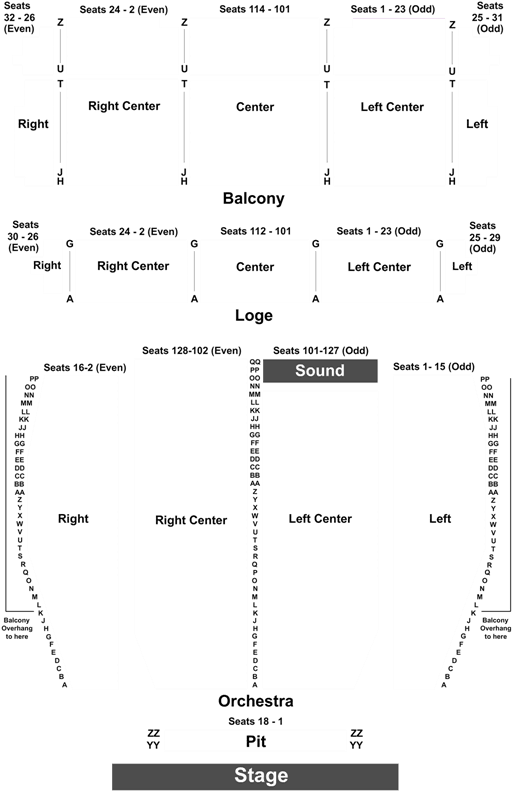 Theater Seating Chart Layout