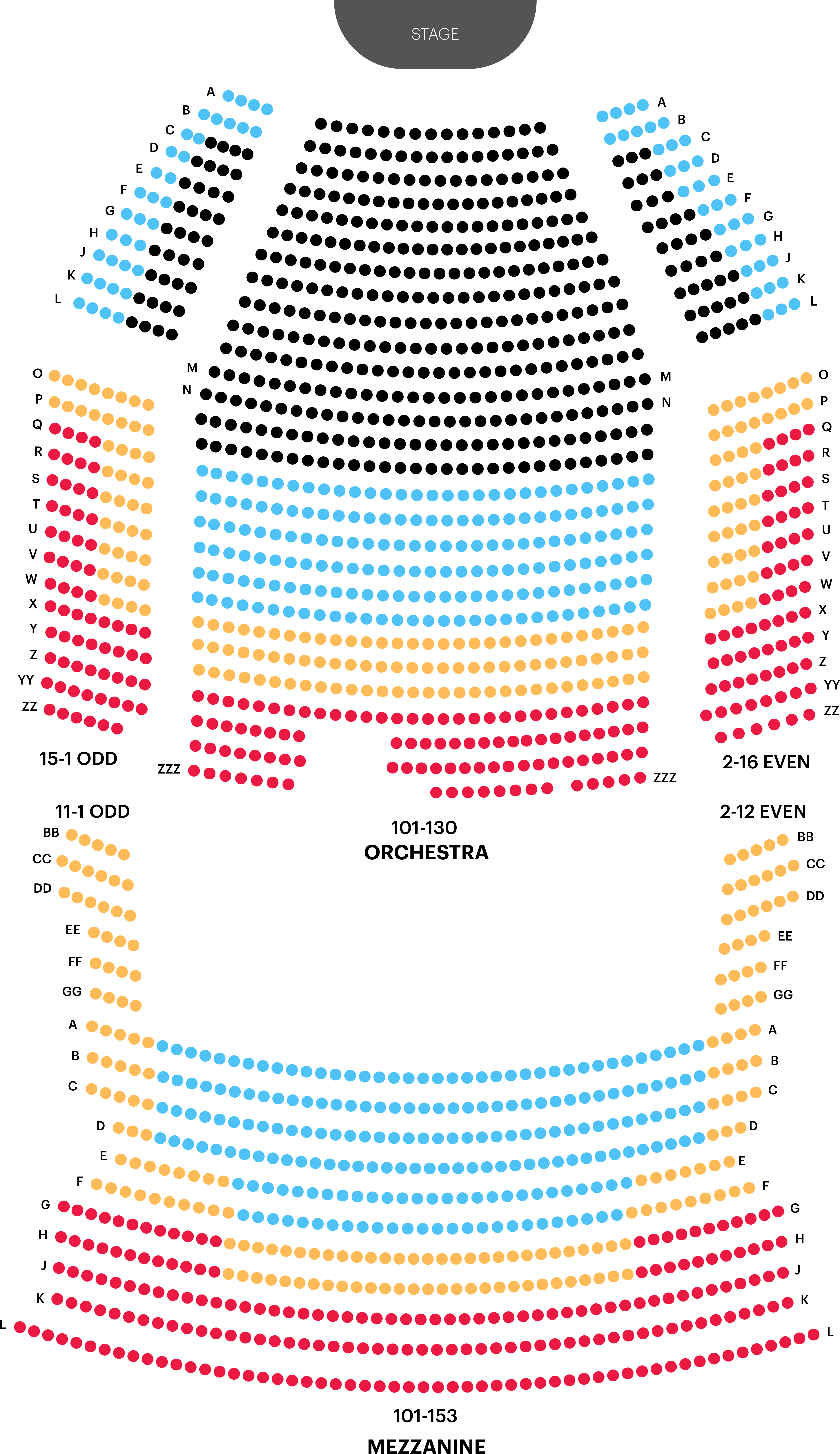 Theater Seating Chart Overview