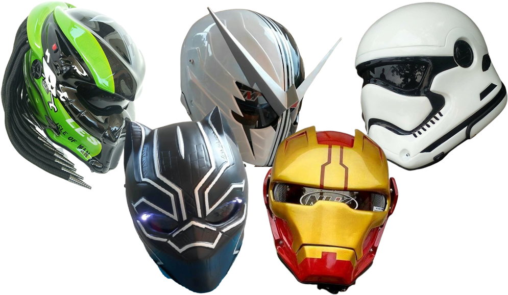 Themed Motorcycle Helmets Collection