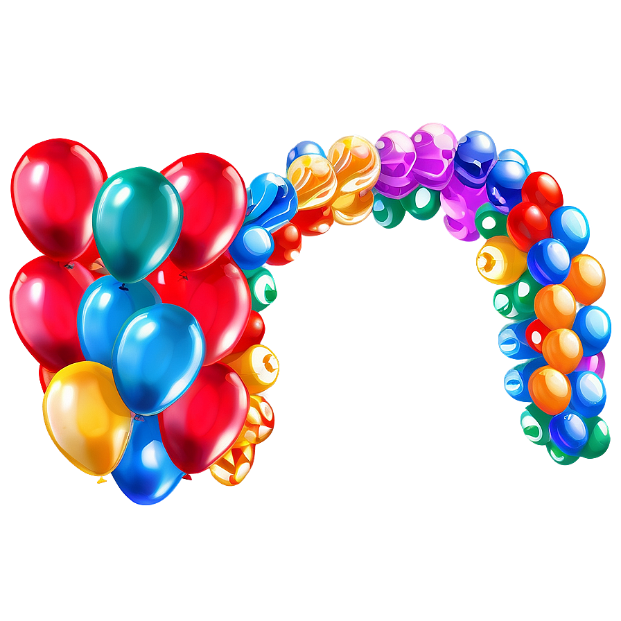 Themed Party Balloon Garland Png 53