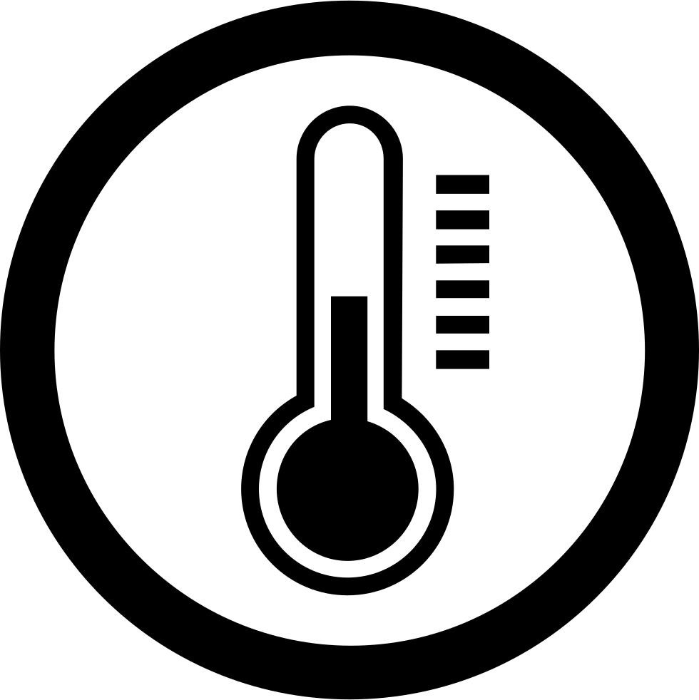 Thermometer Icon Blackand White