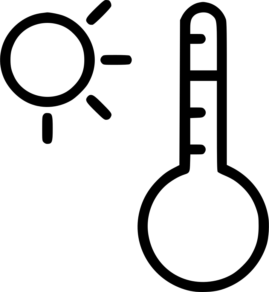 Thermometerand Sun Icon