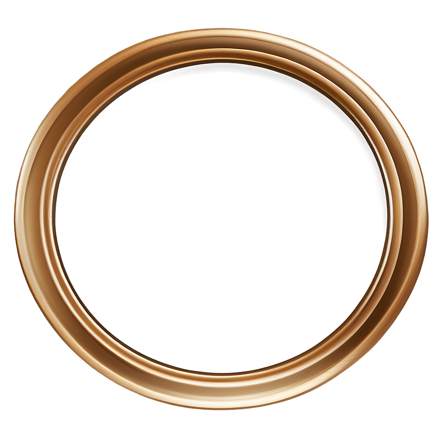 Thick Gold Circle Frame Png 06262024