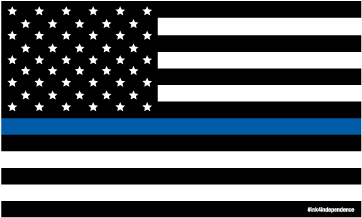 Thin Blue Line American Flag