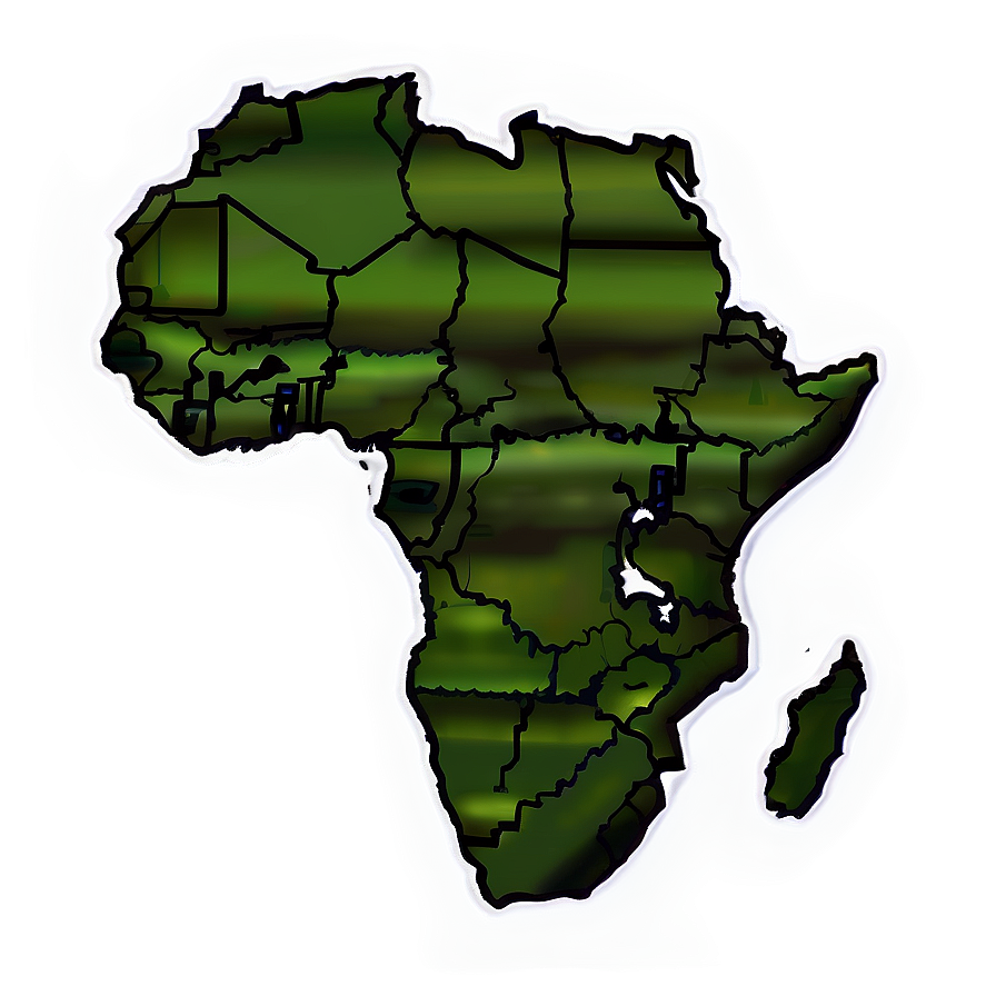 Thin Line Africa Outline Png Sre