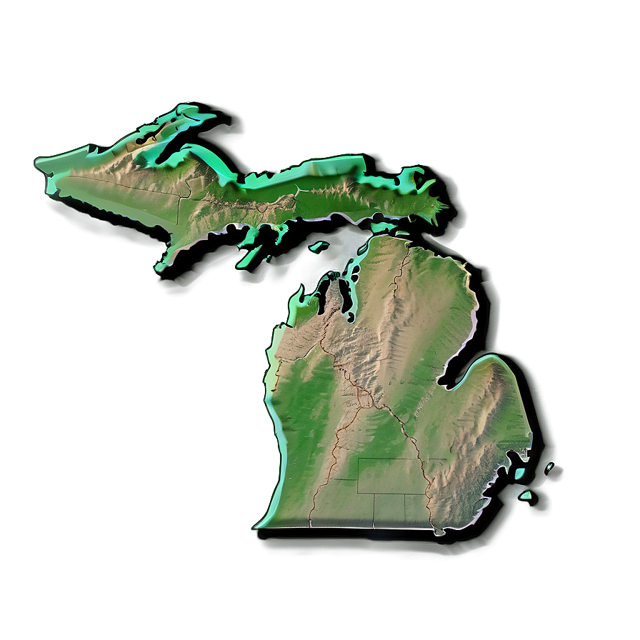 Thin Michigan Borderline Png 26