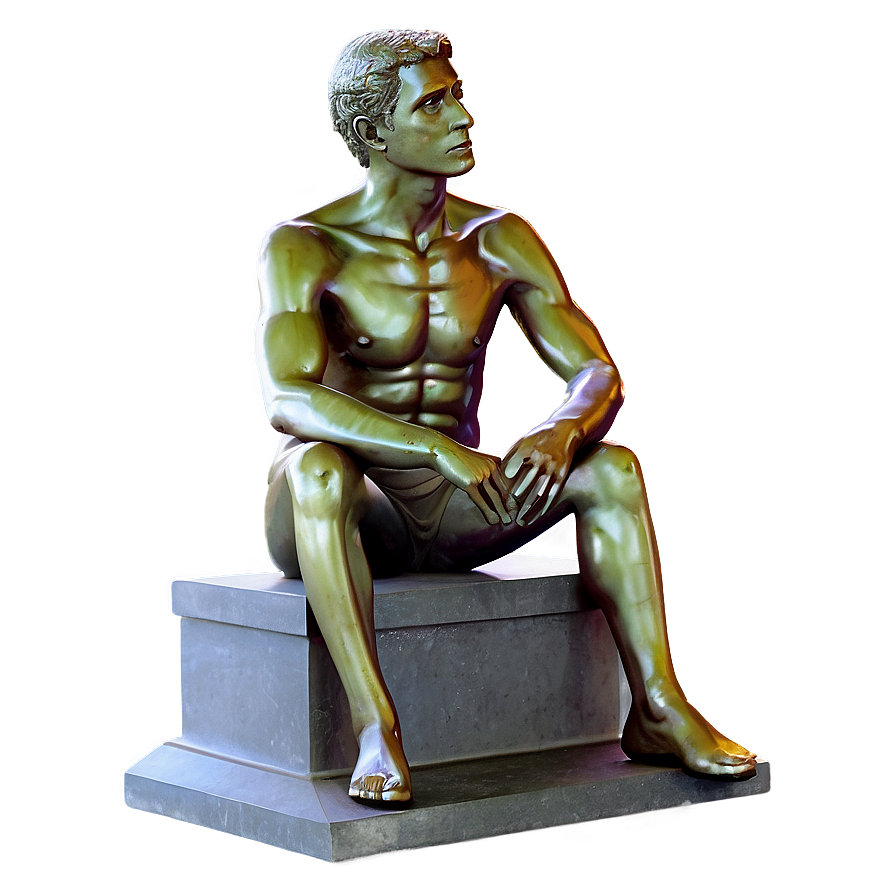 Thinking Man Statue Png Ern35