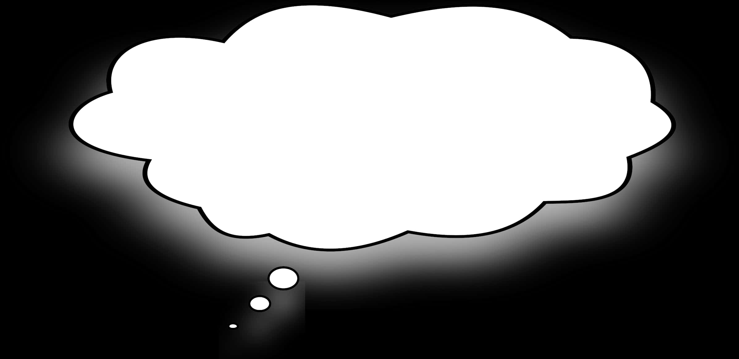 Thought Bubble Graphic Black Background