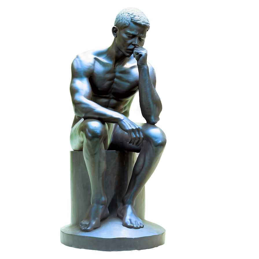 Thought-provoking Man Statue Png Bts2