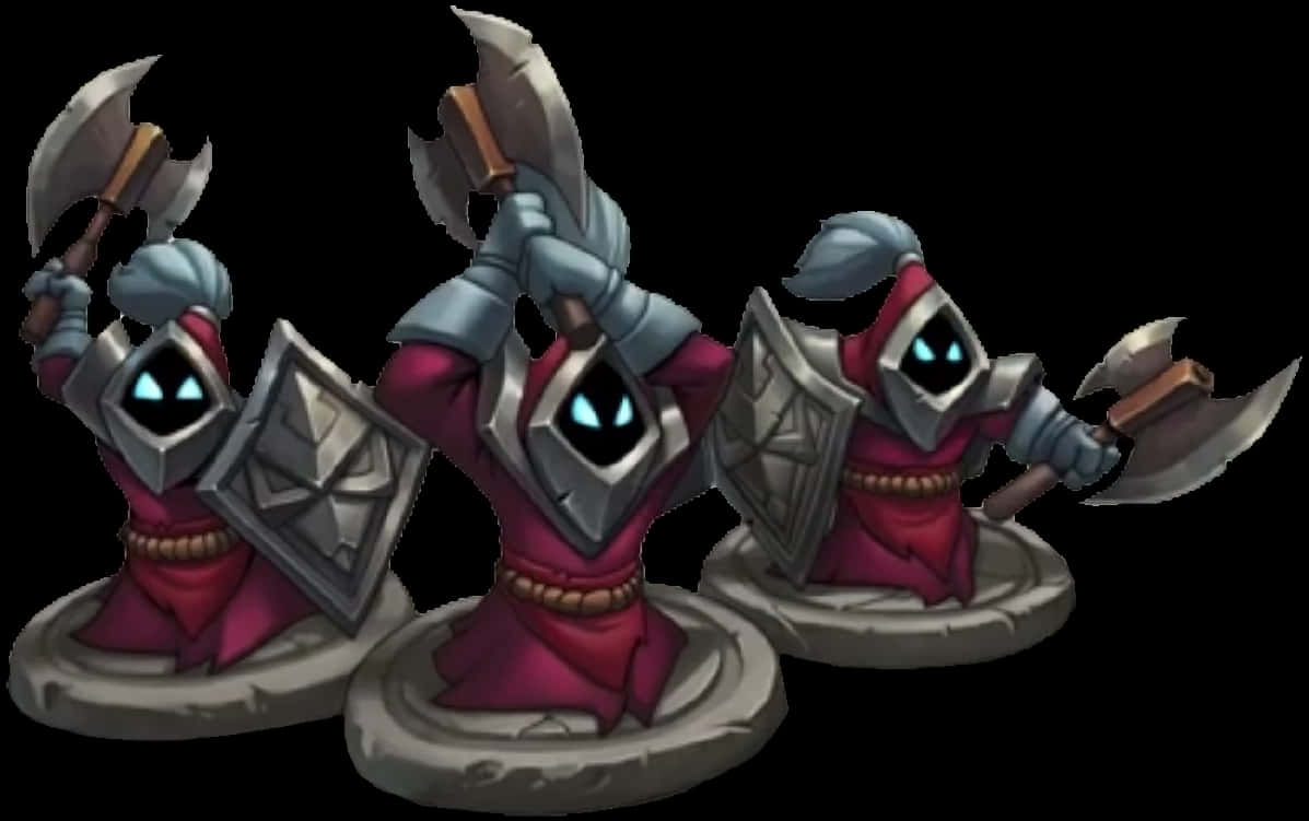 Three Armored Minionswith Axes