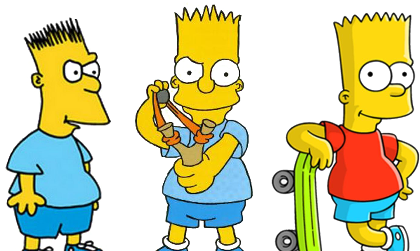 Three Bart Simpson Poses