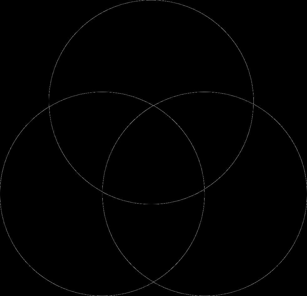 Three Black Circles Overlap