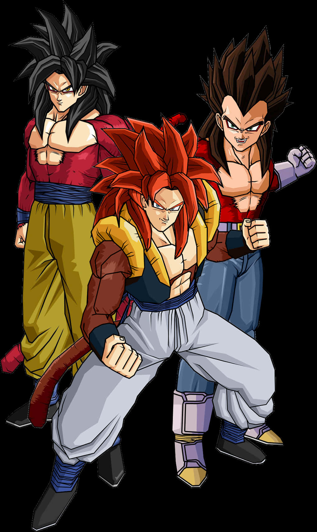 Three Formsof Goku Illustration
