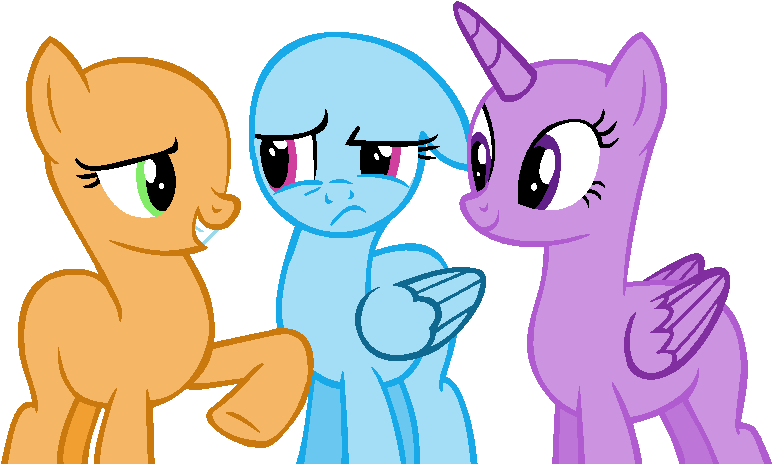 Three Ponies Expressing Emotions