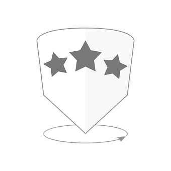 Three Star Shield Icon