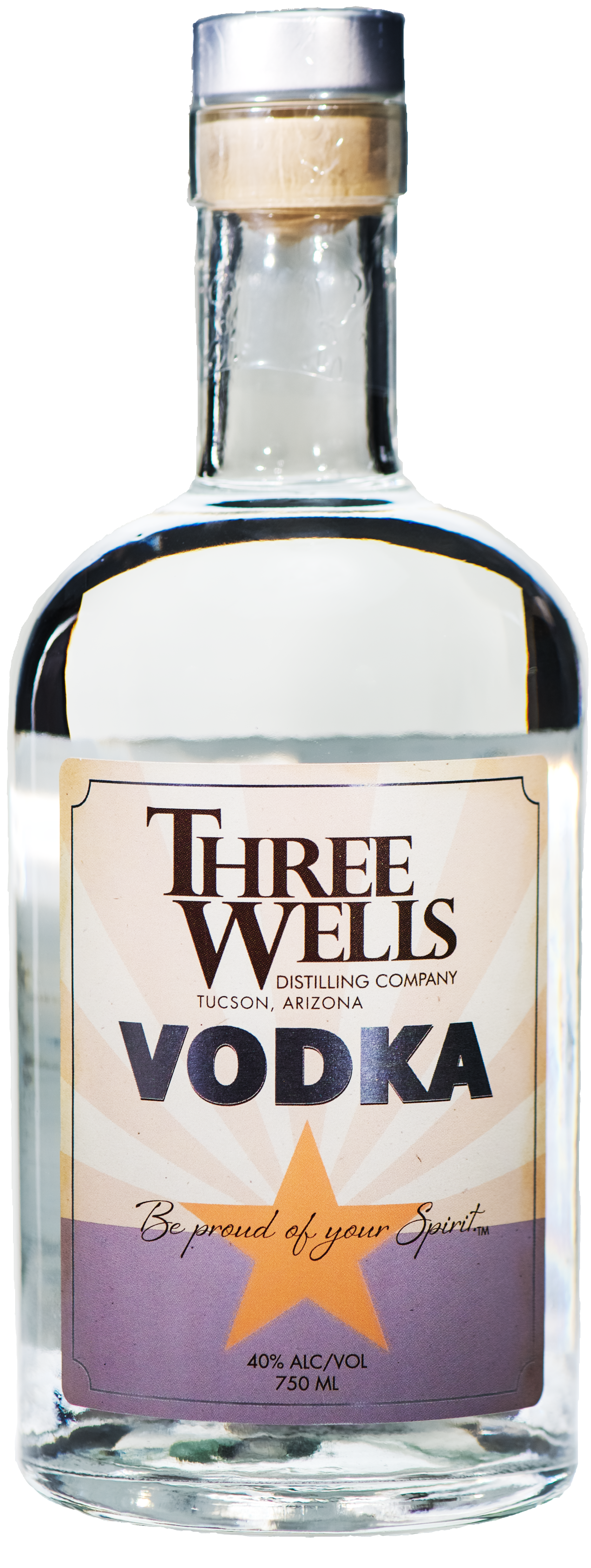 Three Wells Vodka Bottle