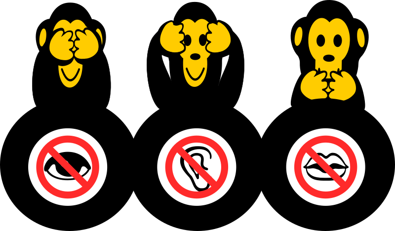 Three Wise Monkeys Emojis No Signs