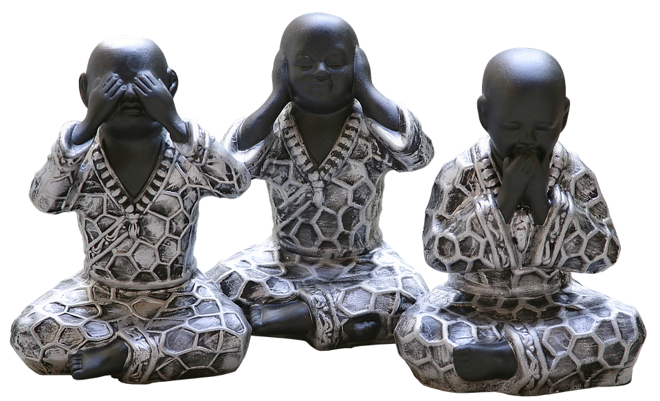 Three Wise Monks Statues