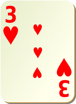 Threeof Hearts Playing Card