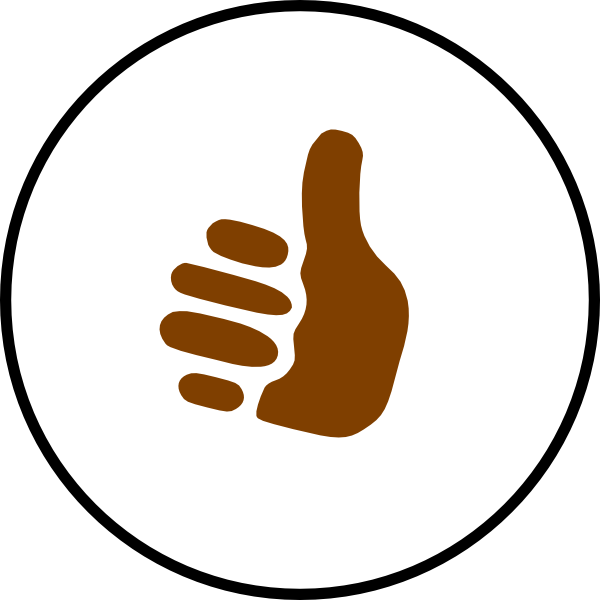 Thumbs Up Emoji Brown Circle Background