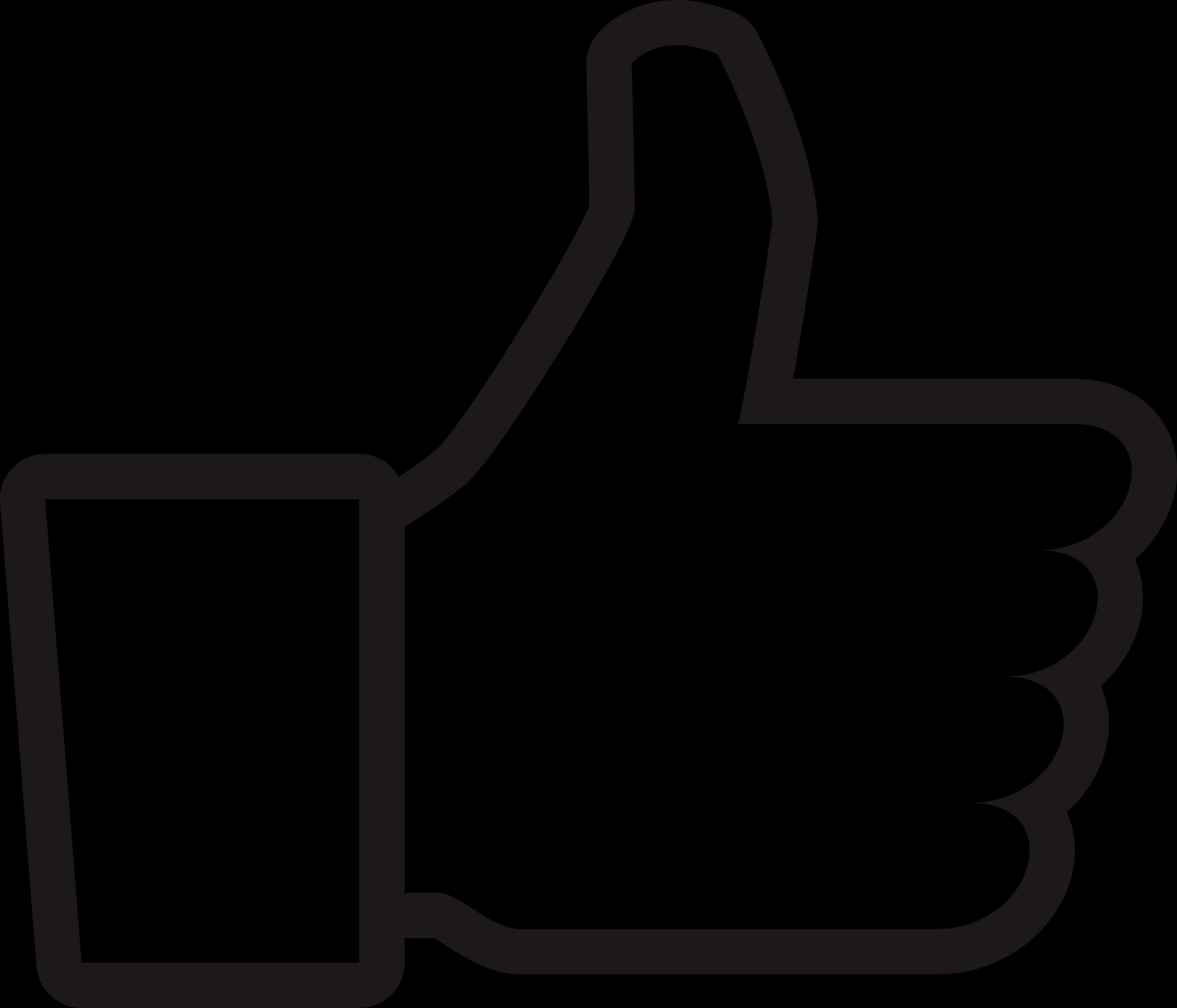 Thumbs Up Silhouette Icon