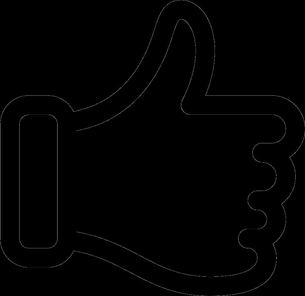 Thumbs Up Silhouette Outline