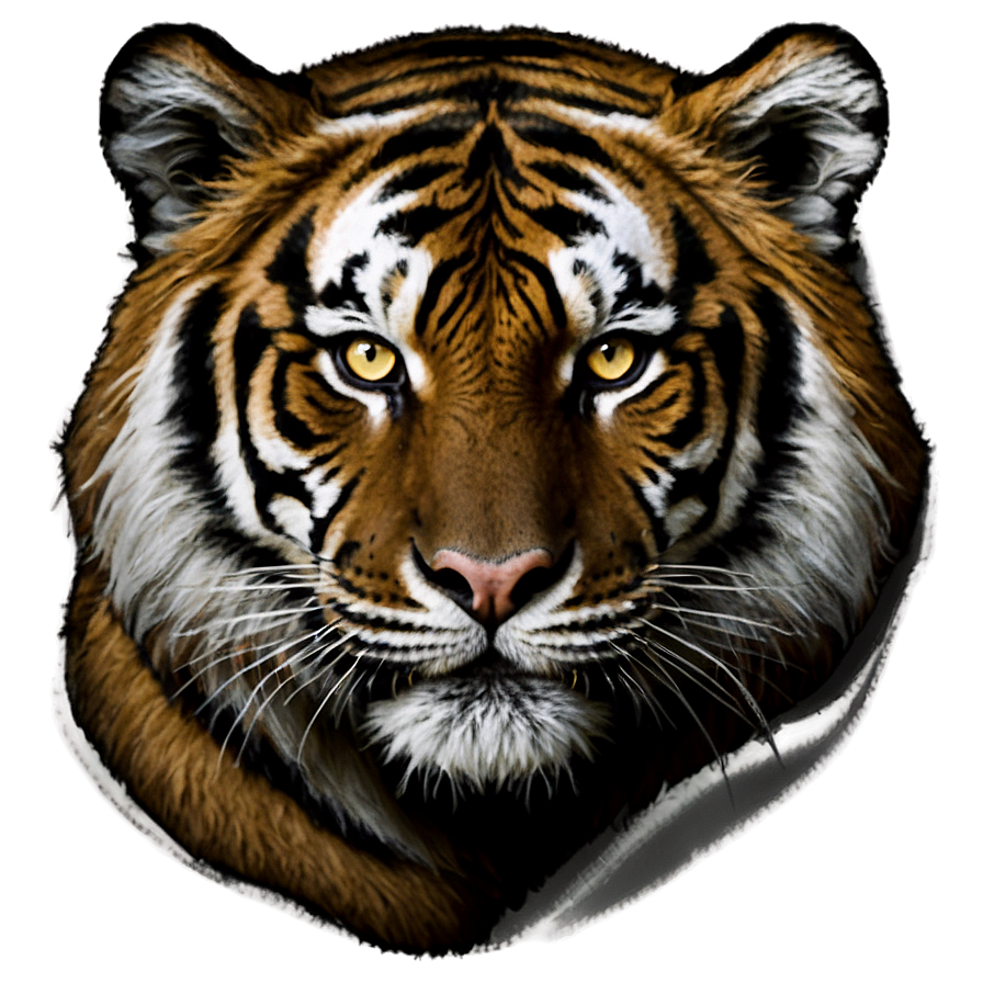 Tiger Face In Shadows Png Jap