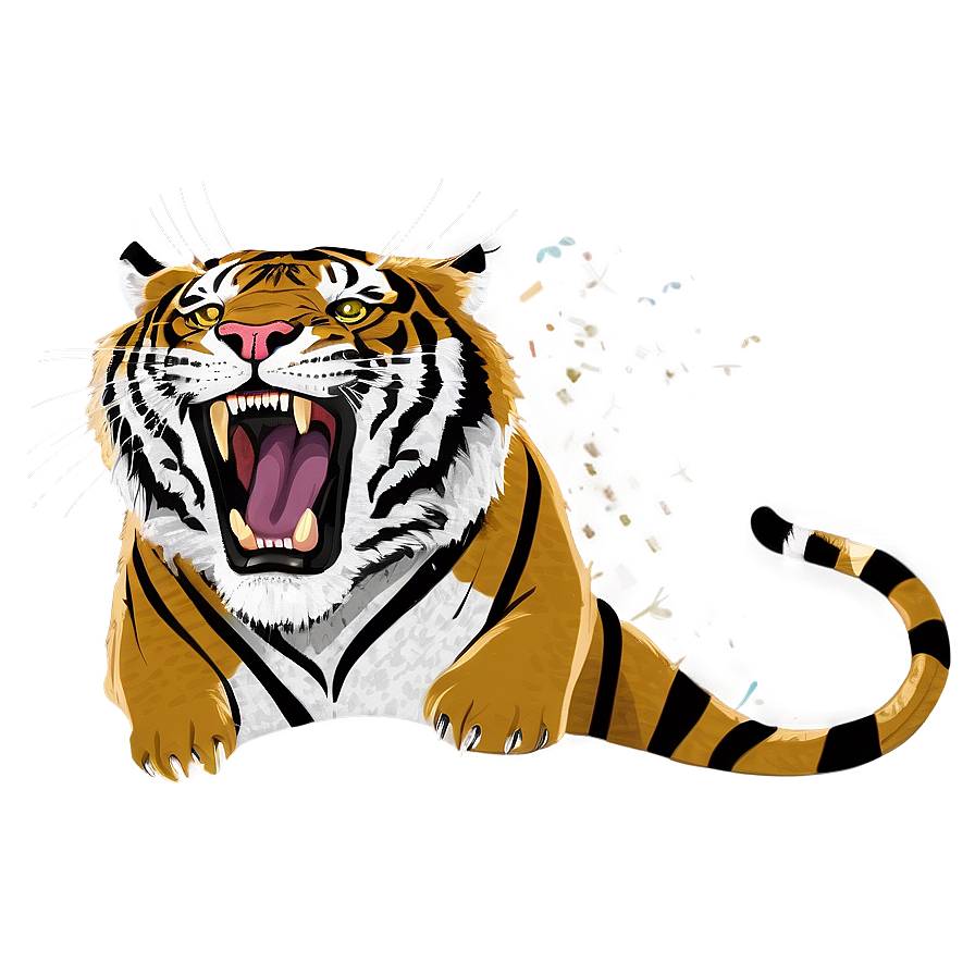 Tiger Roar Illustration Png Vvr59