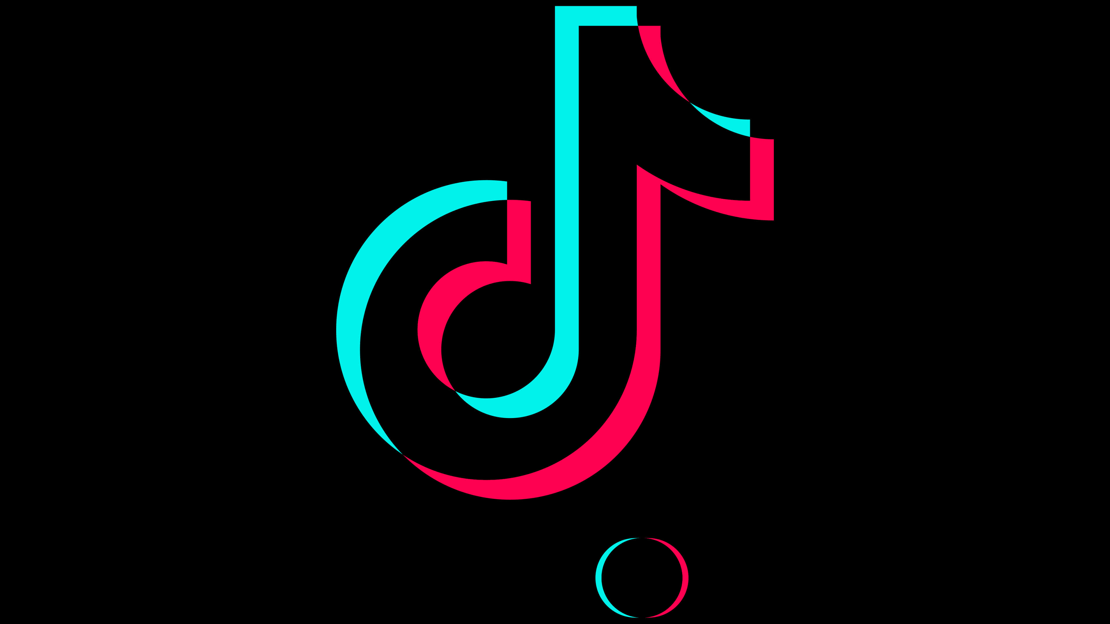 Tik Tok Logo Black Background