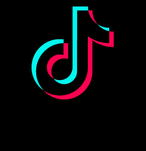 Tik Tok Logo Black Background