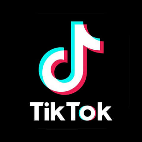 Tik Tok Logo Black Background