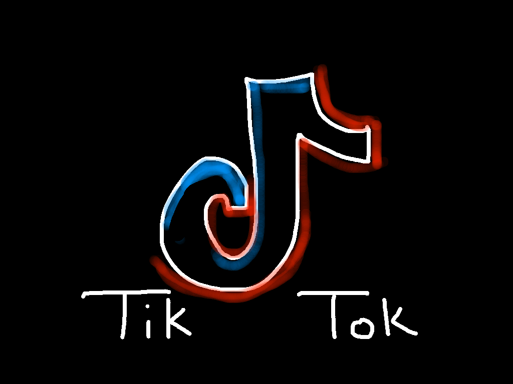 Tik Tok Logo Neon Style