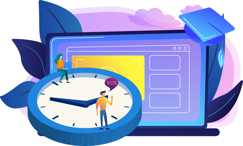 Time Management Web Development Illustration