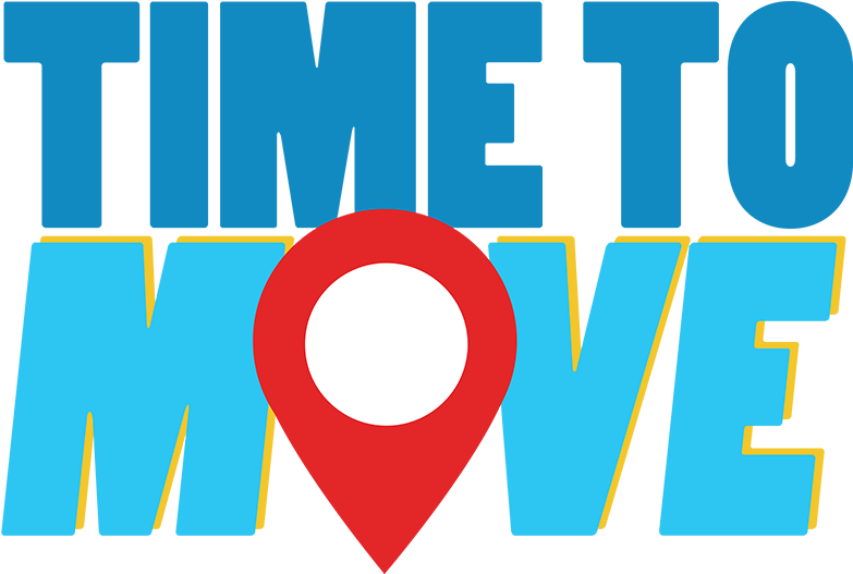 Time To Move Logowith Location Pin