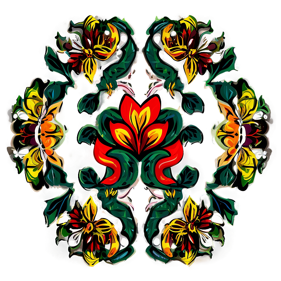 Timeless Floral Motif Png Msp40