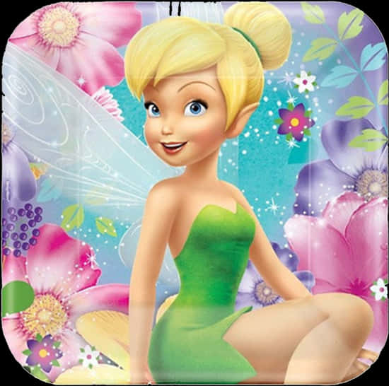 Tinkerbell Floral Backdrop