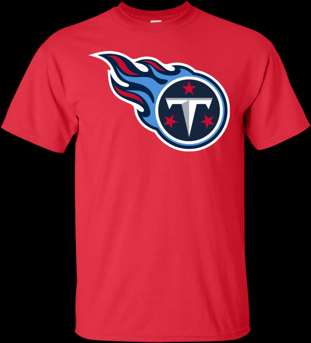 Titans Logo Red T Shirt