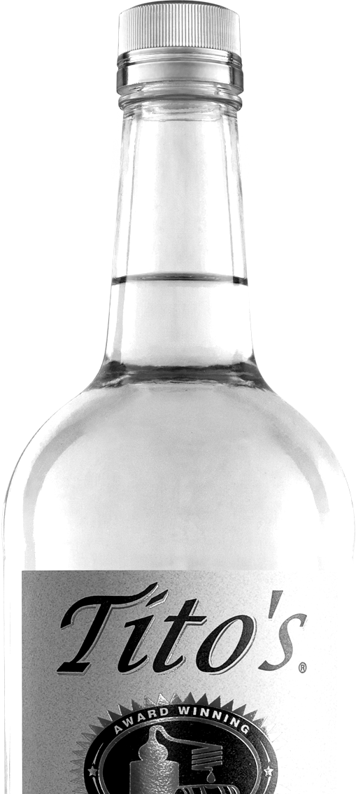 Titos Vodka Bottle Closeup