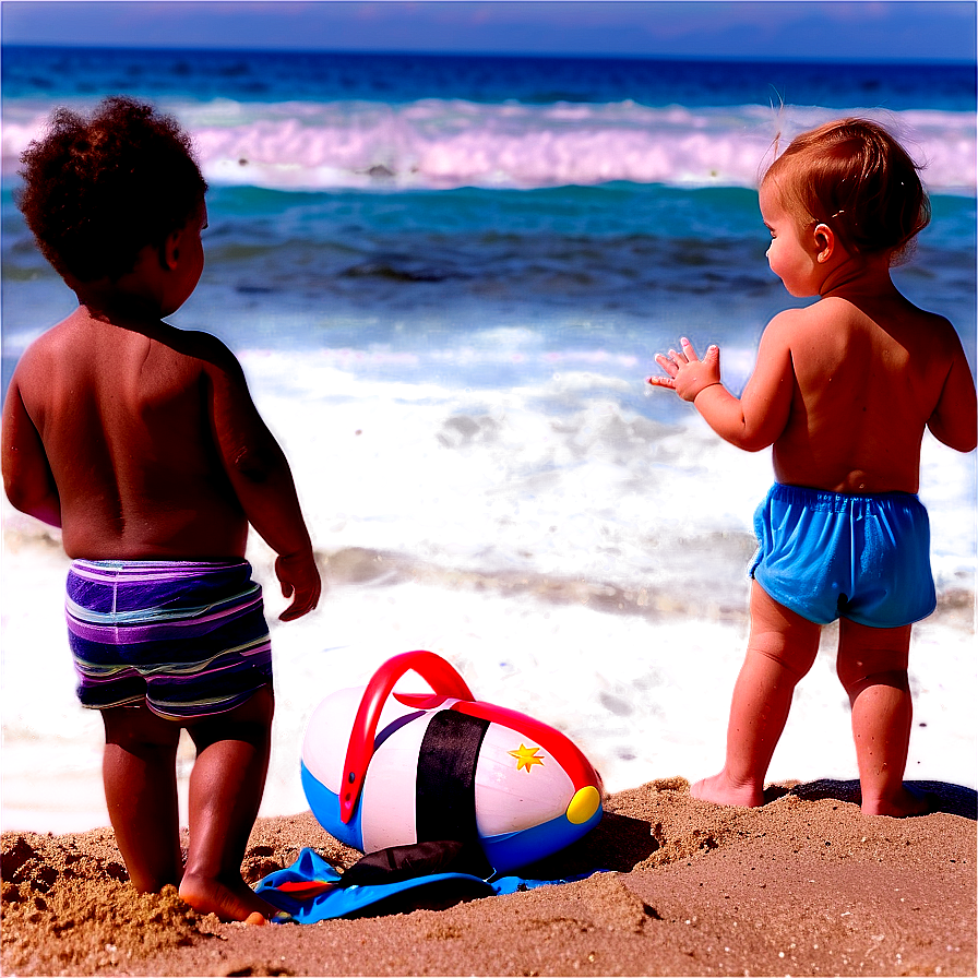 Toddler At Beach Png Cym