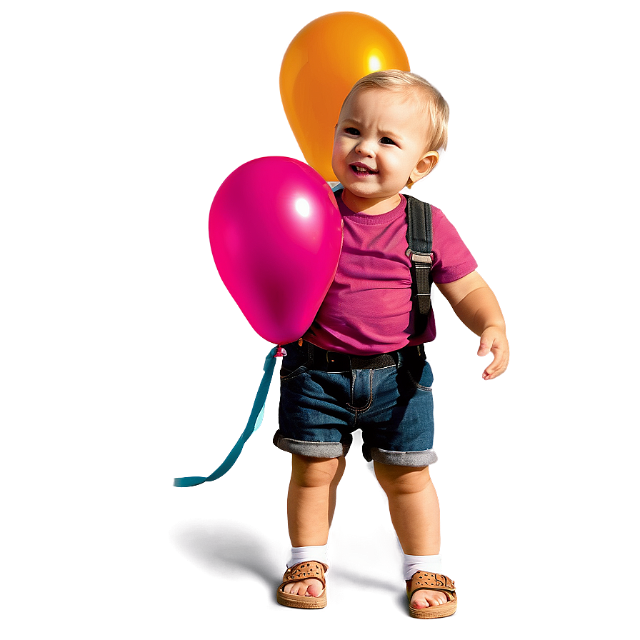 Toddler With Balloons Png 66