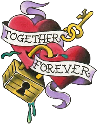 Together Forever Love Tattoo Design