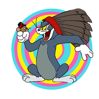 Tom Chasing Jerry Cartoon Vector