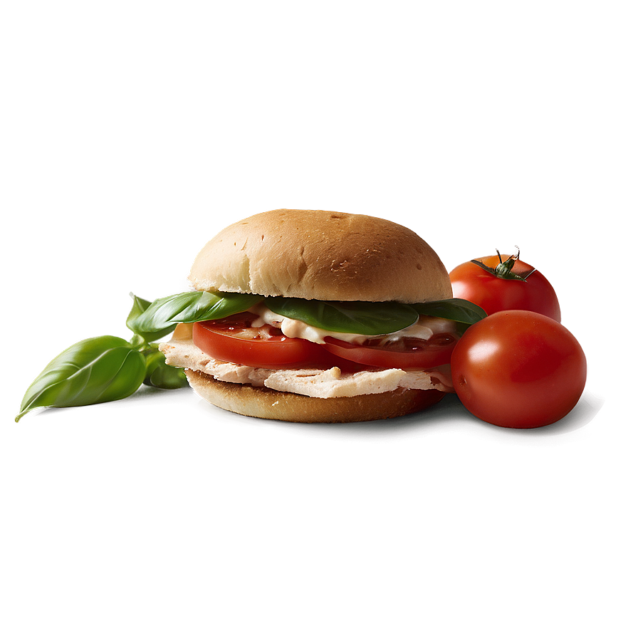 Tomato Basil Chicken Sandwich Png Nnf