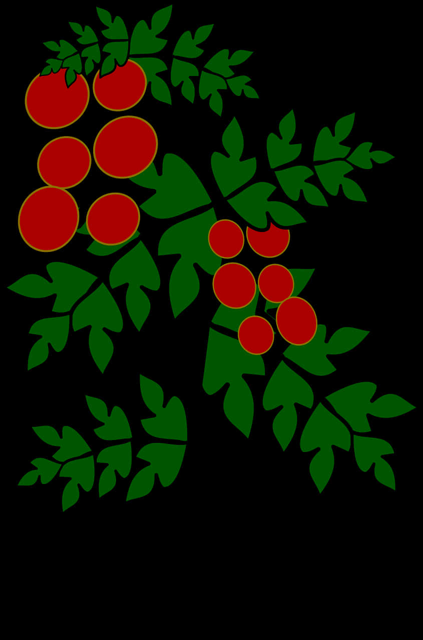 Tomato Branches Vector Art