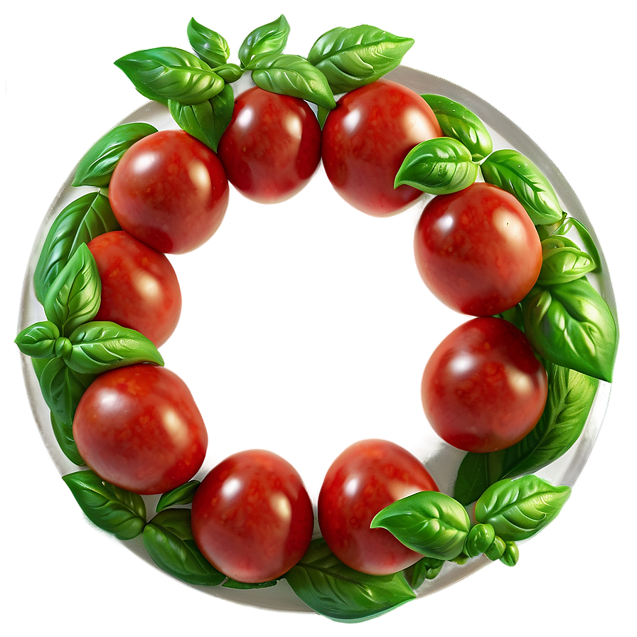 Tomatoes With Basil Png 52