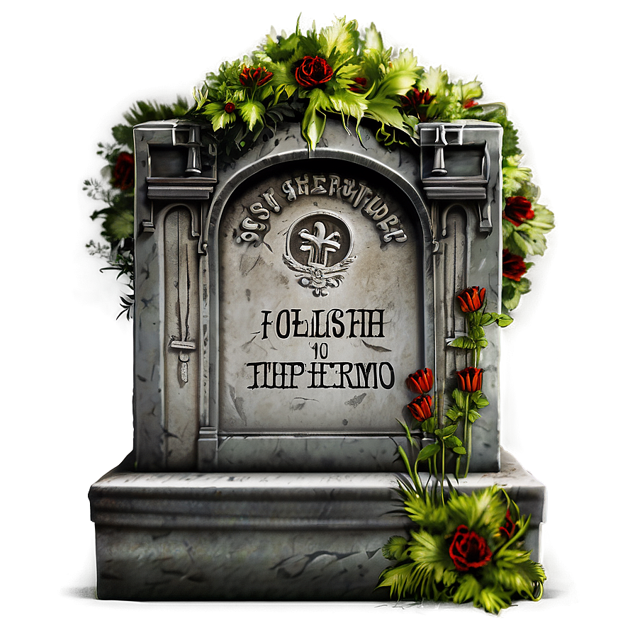 Tombstone In Cemetery Png 05252024